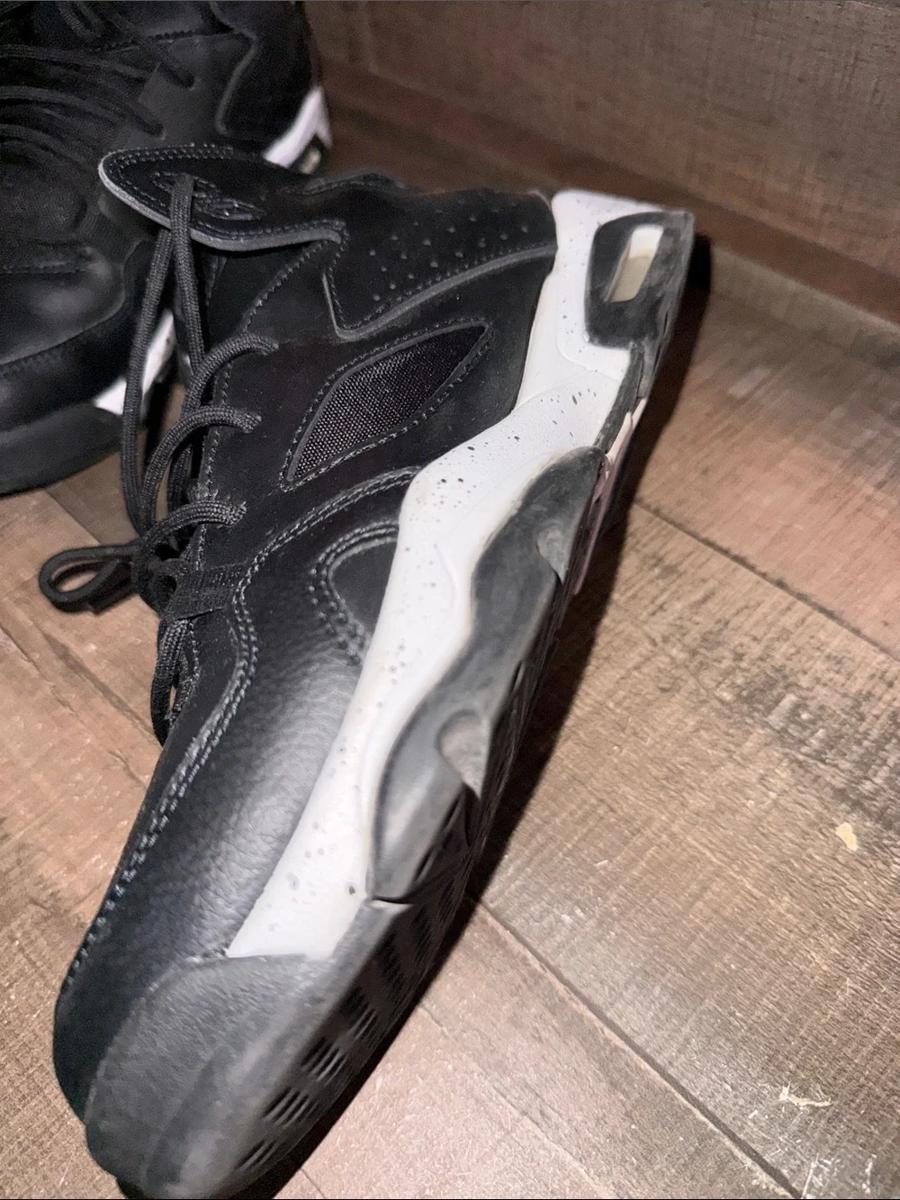 Jordan Black and White Retro Basketball Sneakers